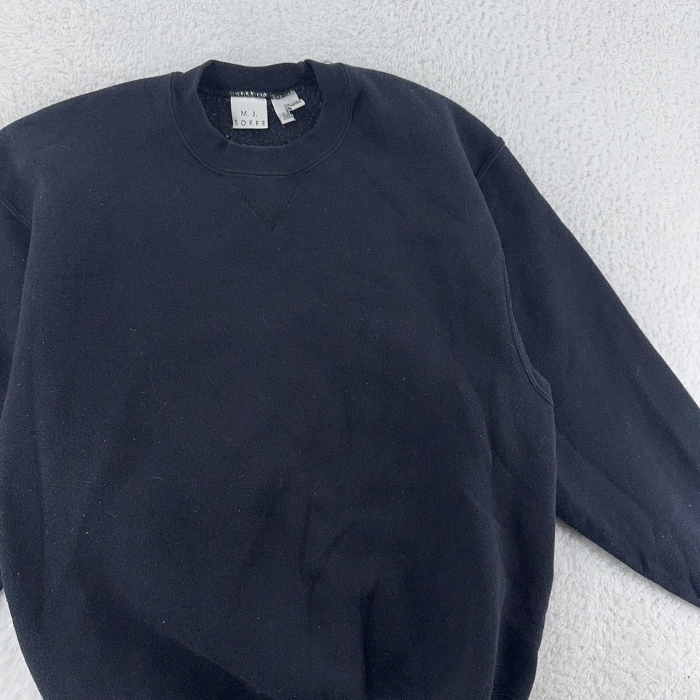 vintage 90s BLANK‎ BLACK CREWNECK SWEATSHIRT MEDIUM soffe